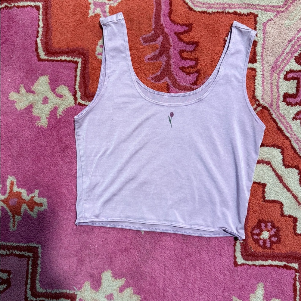 Purusha People lavender tulip crop tank/cami - vintage collection